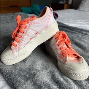 adidas Women's Sneakers in Pink and Cream